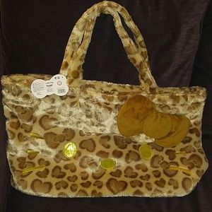 NWT Large Hello Kitty Faux Fur Tote *Uniqu…
